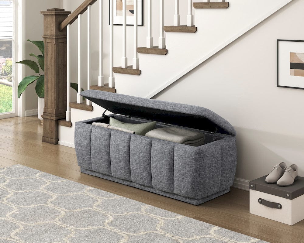 Homelegance  - Maize Storage Bench in Gray - 4799GY  view 6