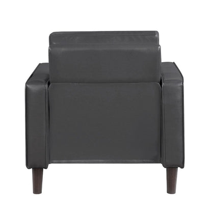 Homelegance  - Malcolm Chair in Dark gray - 9203DGY-1  view 4