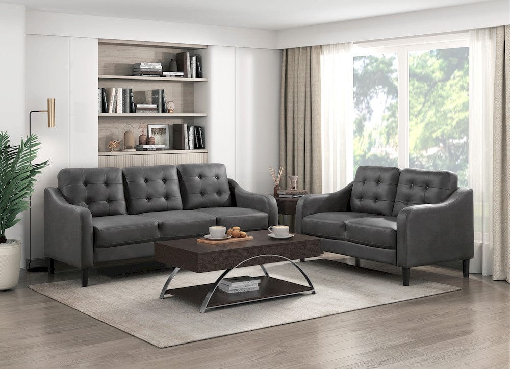 Homelegance  - Mallory Sofa in Gray - 9489GRY-3  view 4