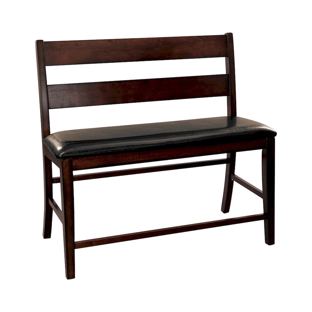 Homelegance  - Mantello Counter Height Bench W/ Back in Dark brown - 5547-24BH  view 3