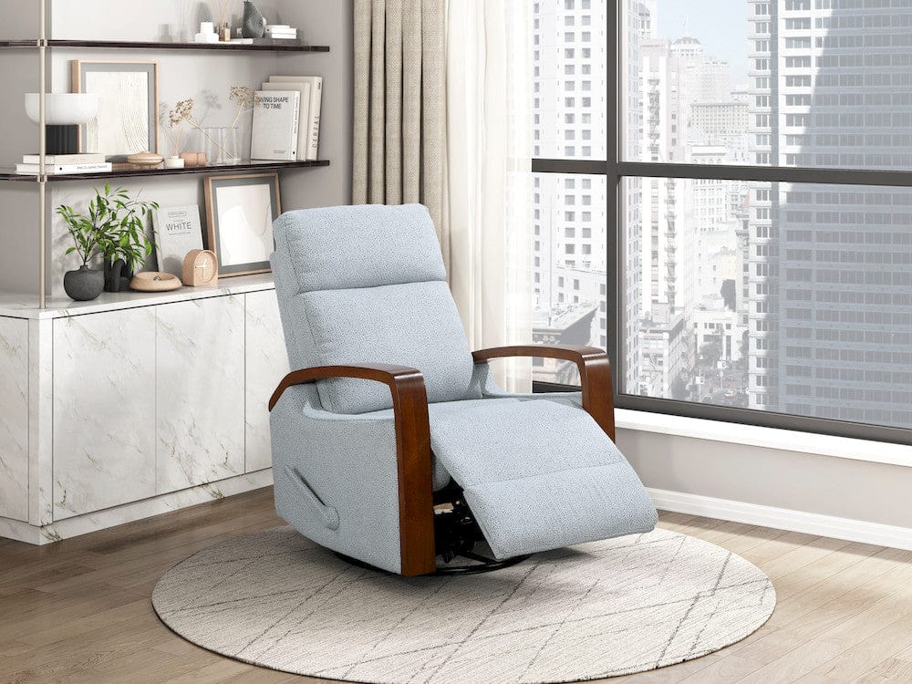 Homelegance  - Margerie Swivel Glider Reclining Chair in Gray - 9659GRY-1  view 2