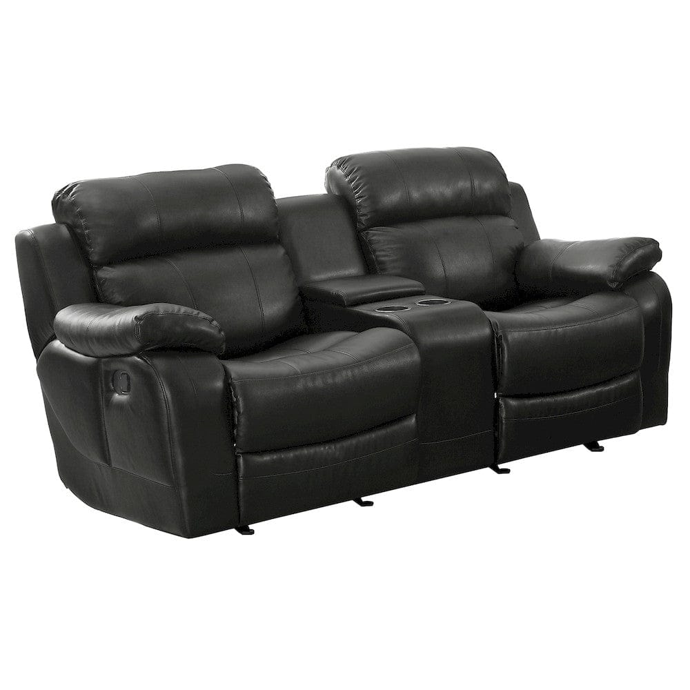 Homelegance  - Marille Double Glider Reclining Love Seat W/ Center Console in Black - 9724BLK-2  view 3