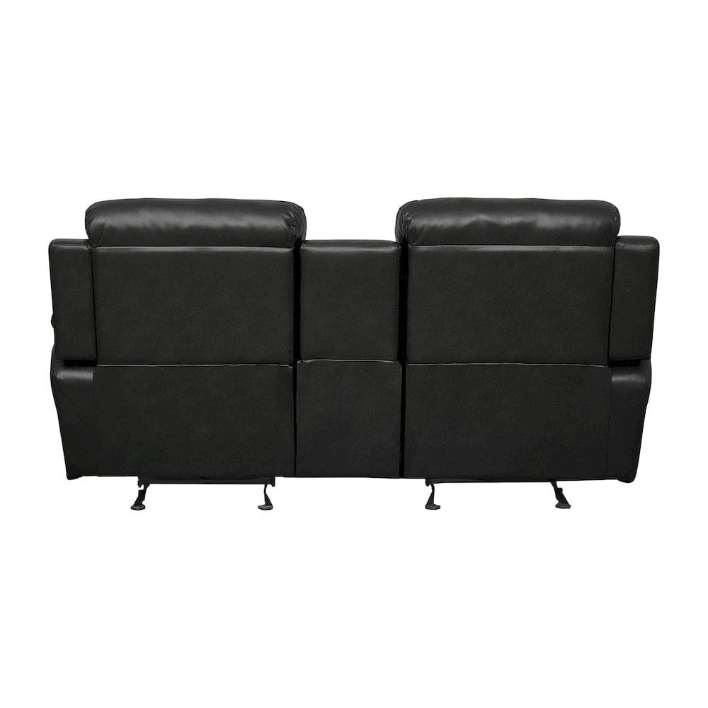 Homelegance  - Marille Double Glider Reclining Love Seat W/ Center Console in Black - 9724BLK-2  view 4