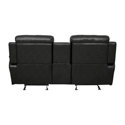 Homelegance  - Marille Double Glider Reclining Love Seat W/ Center Console in Black - 9724BLK-2  view 4