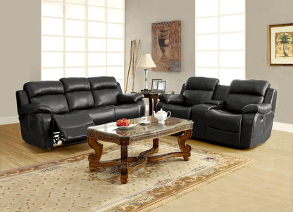 Homelegance  - Marille Double Glider Reclining Love Seat W/ Center Console in Black - 9724BLK-2  view 8