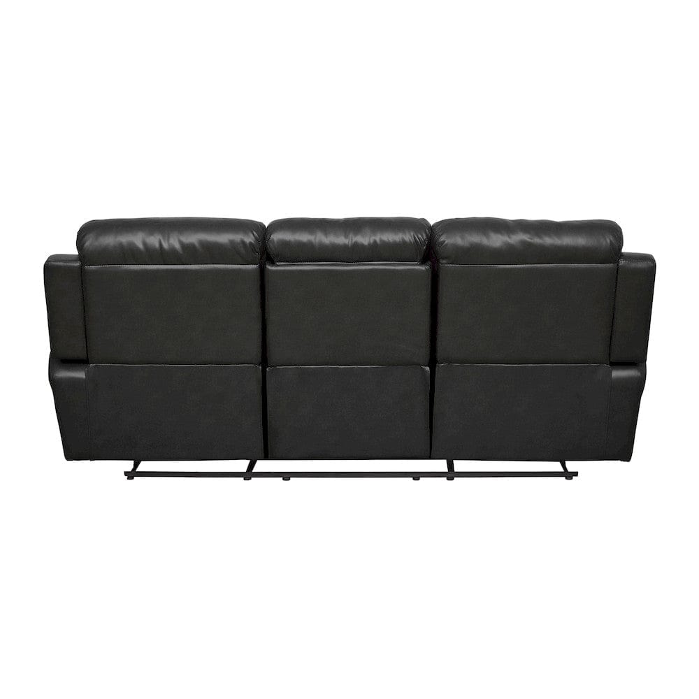 Homelegance  - Marille Double Reclining Sofa W/ Center Drop-Down Cup Holders in Black - 9724BLK-3  view 4