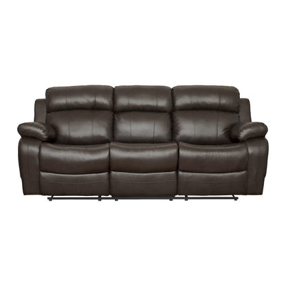 Homelegance  - Marille Double Reclining Sofa W/ Center Drop-Down Cup Holders in Brown - 9724BRW-3  view 1