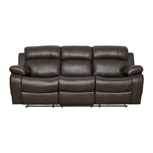 Homelegance  - Marille Double Reclining Sofa W/ Center Drop-Down Cup Holders in Brown - 9724BRW-3  view 1