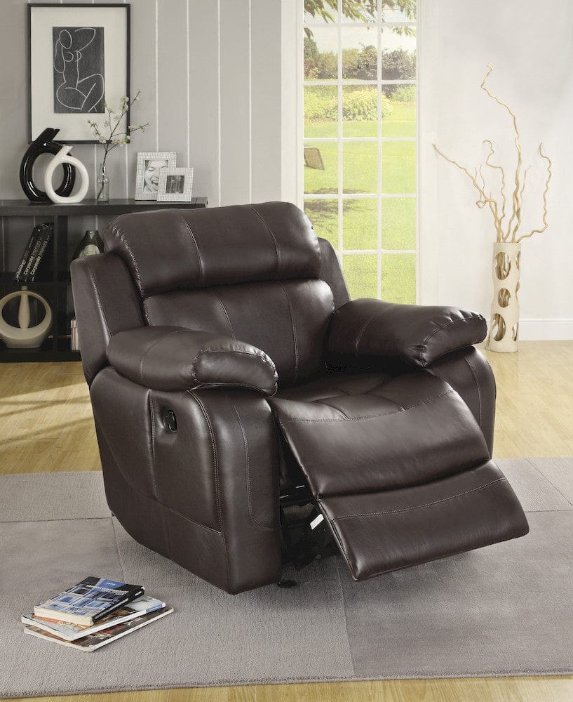 Homelegance  - Marille Glider Reclining Chair in Brown - 9724BRW-1  view 7