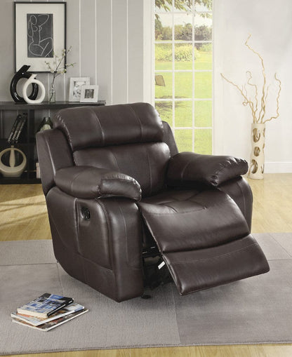 Homelegance  - Marille Glider Reclining Chair in Brown - 9724BRW-1  view 7