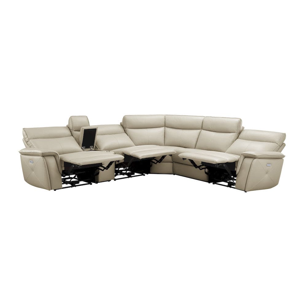 Homelegance  - Maroni 6-Piece Modular Power Reclining Sectional W/ Power Headrests in Taupe - 8259RFTPx6SCPWH  view 4