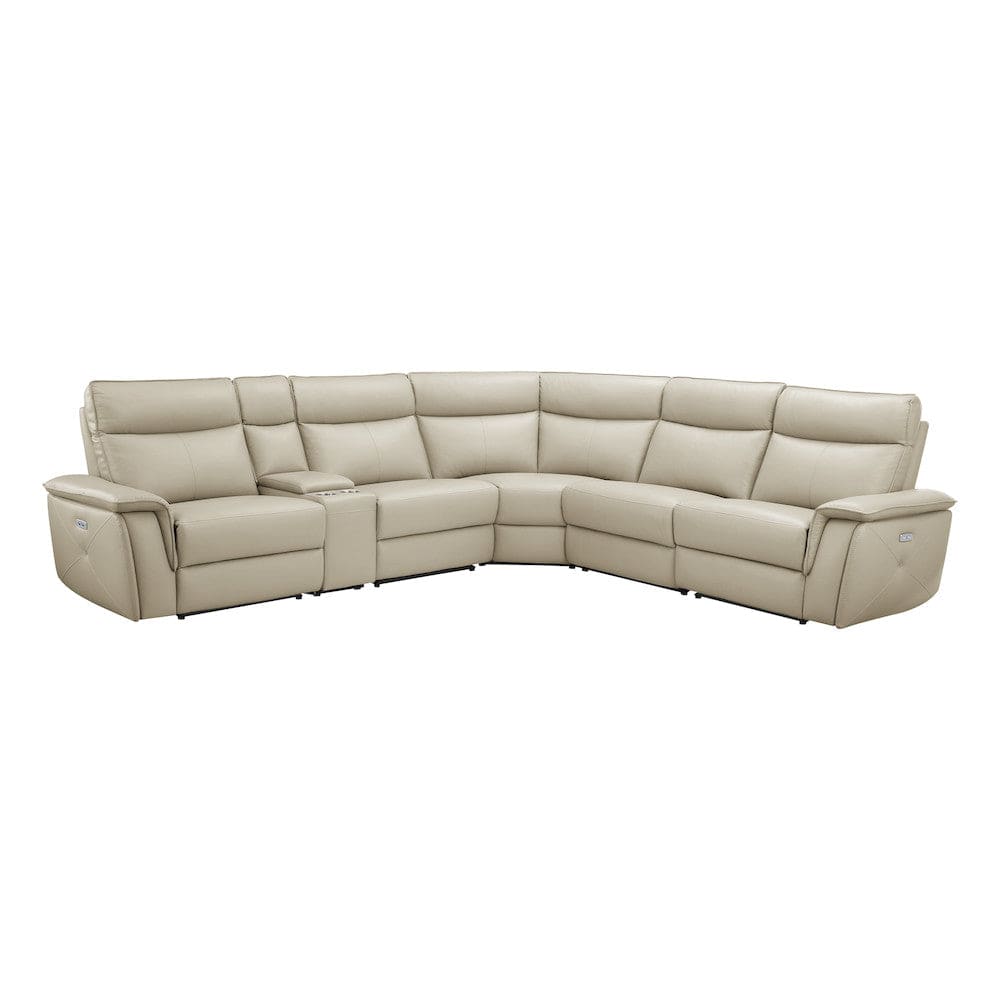 Homelegance  - Maroni 6-Piece Modular Power Reclining Sectional W/ Power Headrests in Taupe - 8259RFTPx6SCPWH  view 5