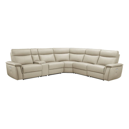 Homelegance  - Maroni 6-Piece Modular Power Reclining Sectional W/ Power Headrests in Taupe - 8259RFTPx6SCPWH  view 5