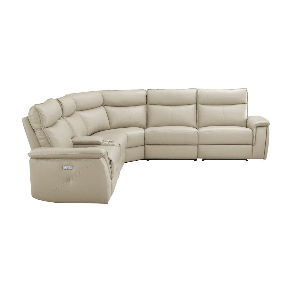 Homelegance  - Maroni 6-Piece Modular Power Reclining Sectional W/ Power Headrests in Taupe - 8259RFTPx6SCPWH  view 6