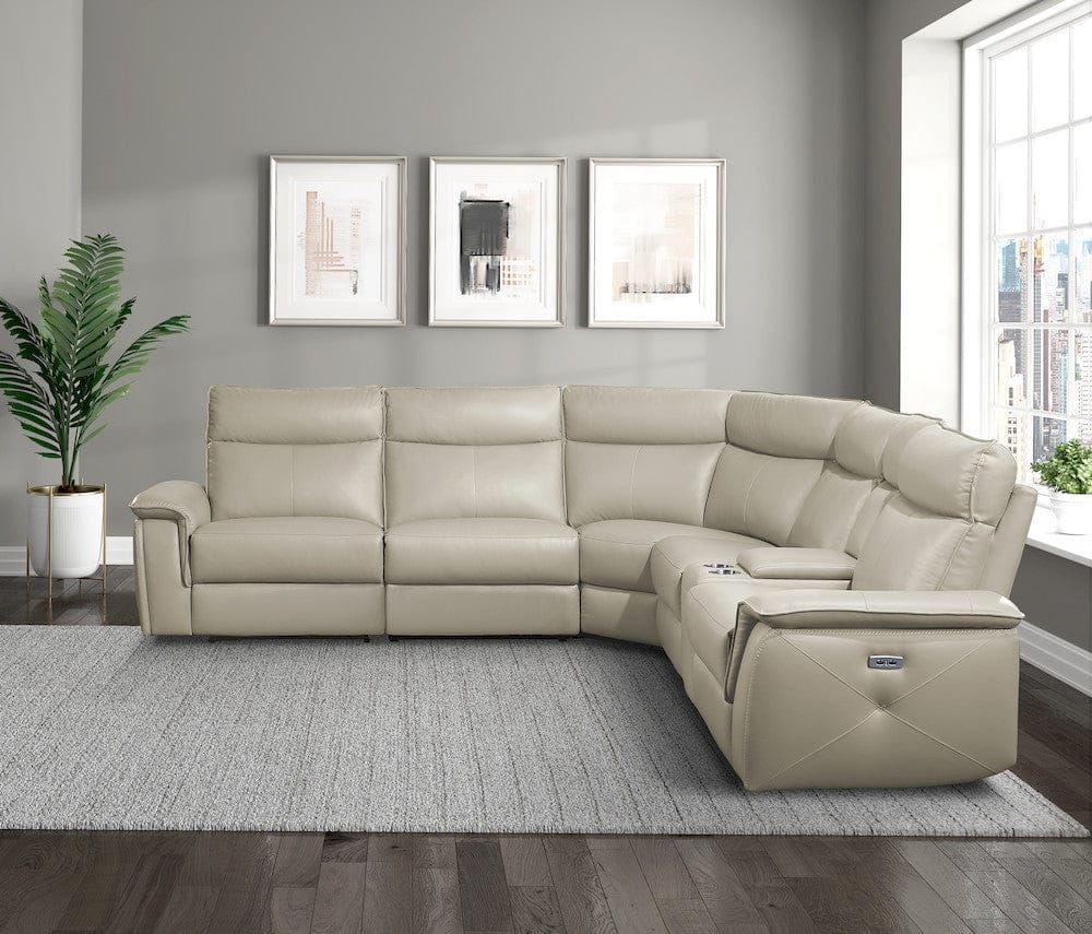 Homelegance  - Maroni 6-Piece Modular Power Reclining Sectional W/ Power Headrests in Taupe - 8259RFTPx6SCPWH  view 9