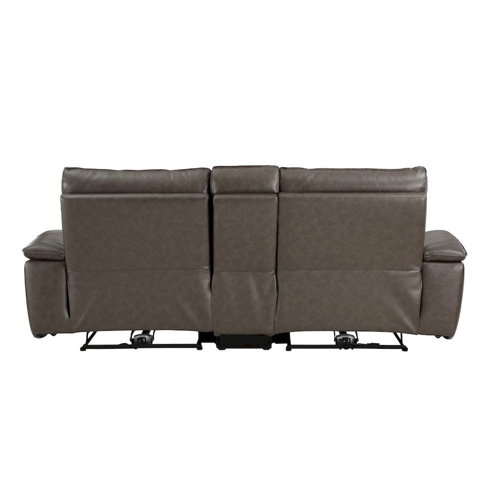 Homelegance  - Maroni Power Double Reclining Love Seat W/ Center Console and Power Headrests in Dark brown - 8259RFDB-2CNPWHx  view 3