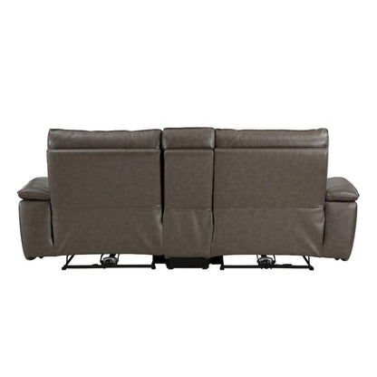 Homelegance  - Maroni Power Double Reclining Love Seat W/ Center Console and Power Headrests in Dark brown - 8259RFDB-2CNPWHx  view 3