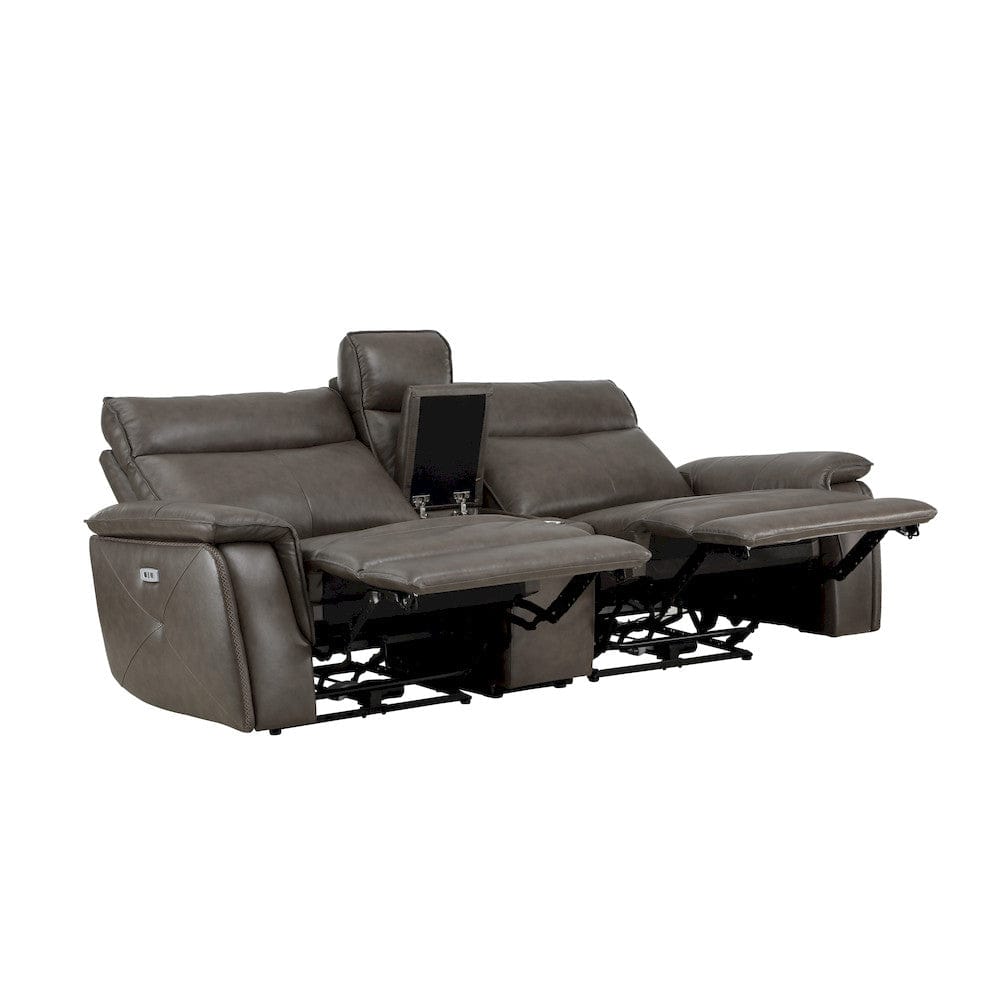 Homelegance  - Maroni Power Double Reclining Love Seat W/ Center Console and Power Headrests in Dark brown - 8259RFDB-2CNPWHx  view 5