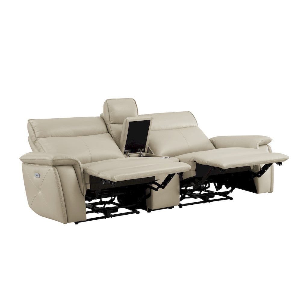 Homelegance  - Maroni Power Double Reclining Love Seat W/ Center Console and Power Headrests in Taupe - 8259RFTP-2CNPWHx  view 6