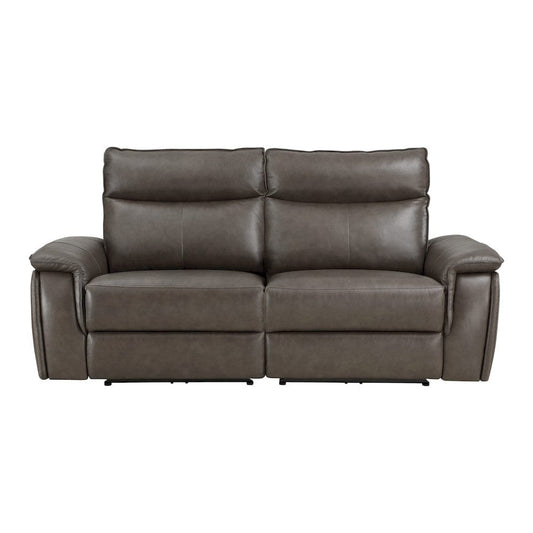 Homelegance  - Maroni Power Double Reclining Love Seat W/ Power Headrests in Dark brown - 8259RFDB-2PWHx  view 1