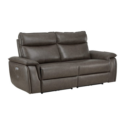 Homelegance  - Maroni Power Double Reclining Love Seat W/ Power Headrests in Dark brown - 8259RFDB-2PWHx  view 2