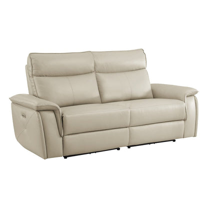 Homelegance  - Maroni Power Double Reclining Love Seat W/ Power Headrests in Taupe - 8259RFTP-2PWHx  view 1