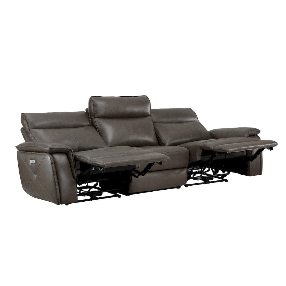 Homelegance  - Maroni Power Double Reclining Sofa W/ Power Headrests in Dark brown - 8259RFDB-3PWHx  view 2
