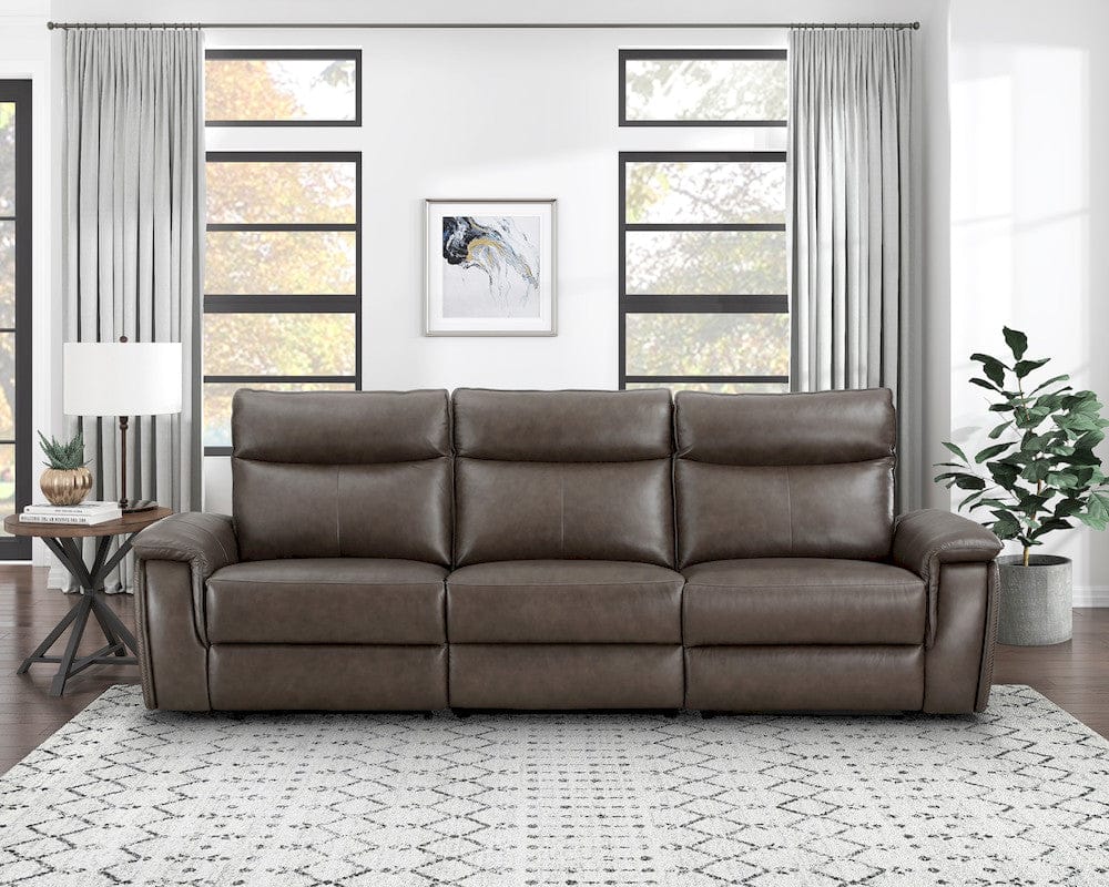 Homelegance  - Maroni Power Double Reclining Sofa W/ Power Headrests in Dark brown - 8259RFDB-3PWHx  view 3