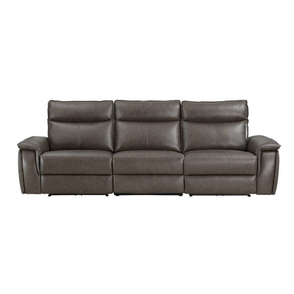 Homelegance  - Maroni Power Double Reclining Sofa W/ Power Headrests in Dark brown - 8259RFDB-3PWHx  view 4
