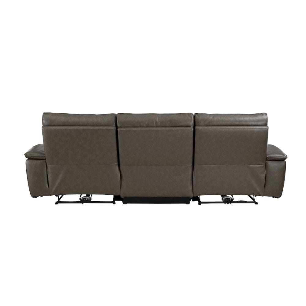 Homelegance  - Maroni Power Double Reclining Sofa W/ Power Headrests in Dark brown - 8259RFDB-3PWHx  view 6