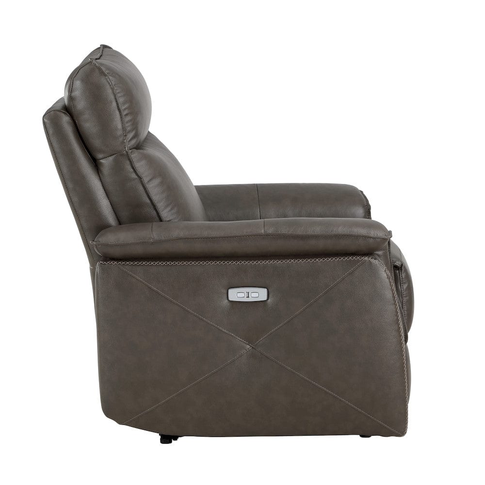 Homelegance  - Maroni Power Reclining Chair W/ Power Headrest in Dark brown - 8259RFDB-1PWH  view 3