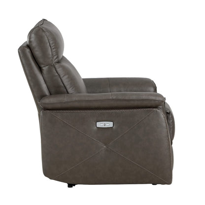 Homelegance  - Maroni Power Reclining Chair W/ Power Headrest in Dark brown - 8259RFDB-1PWH  view 3