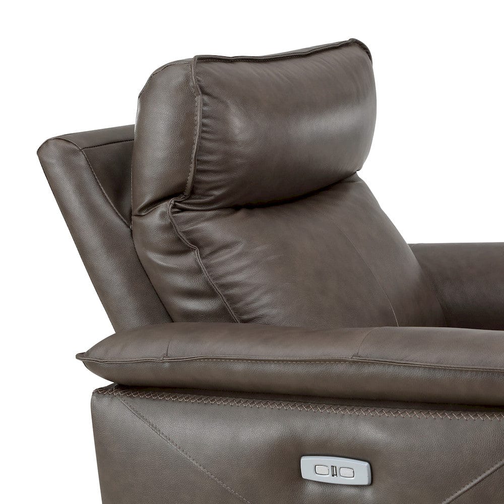 Homelegance  - Maroni Power Reclining Chair W/ Power Headrest in Dark brown - 8259RFDB-1PWH  view 6