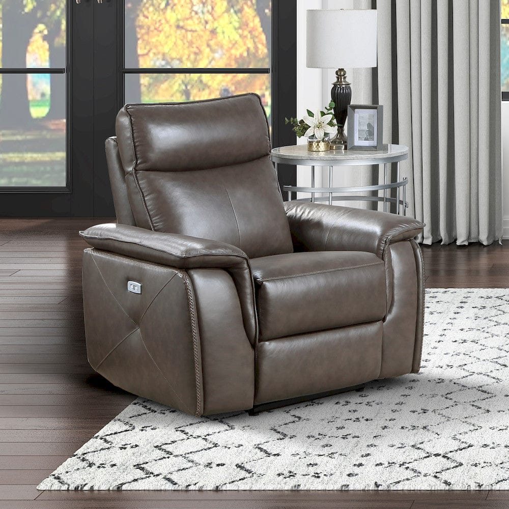 Homelegance  - Maroni Power Reclining Chair W/ Power Headrest in Dark brown - 8259RFDB-1PWH  view 7