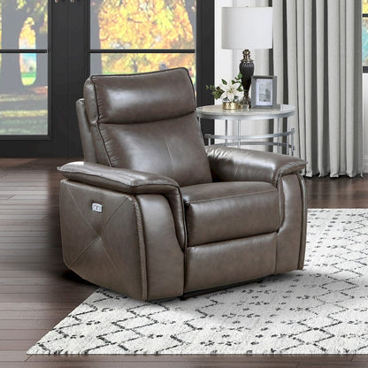 Homelegance  - Maroni Power Reclining Chair W/ Power Headrest in Dark brown - 8259RFDB-1PWH  view 7