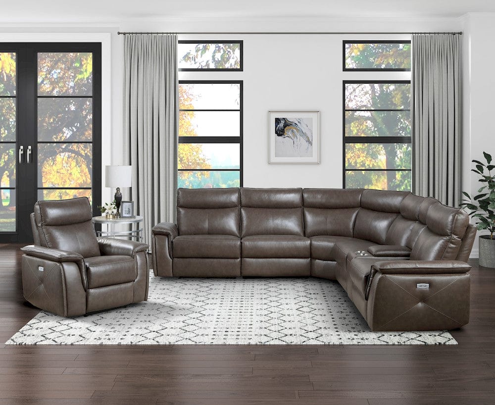 Homelegance  - Maroni Power Reclining Chair W/ Power Headrest in Dark brown - 8259RFDB-1PWH  view 8
