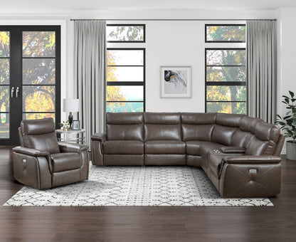 Homelegance  - Maroni Power Reclining Chair W/ Power Headrest in Dark brown - 8259RFDB-1PWH  view 8