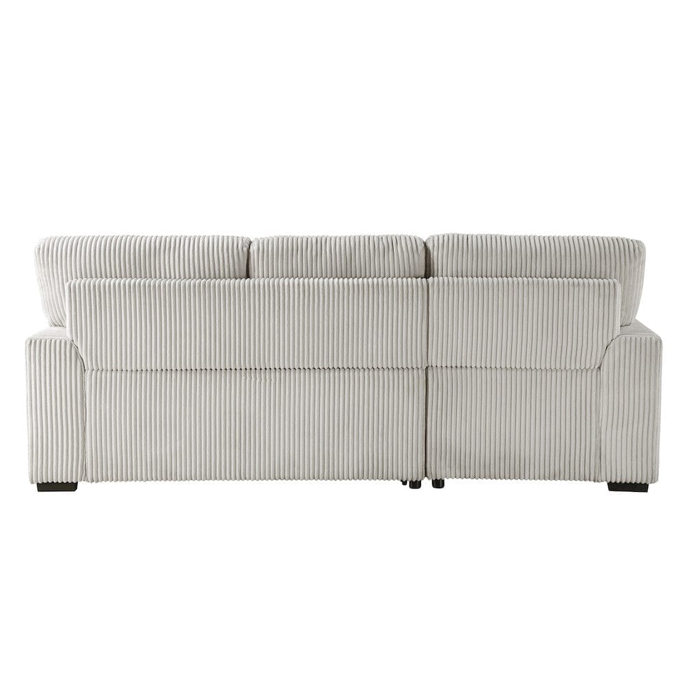 Homelegance  - Marsh 2-Piece Sectional W/ Pull-out Bed, Left Chaise and Hidden Storage in Gray - 9633MNBx2LC2R  view 11