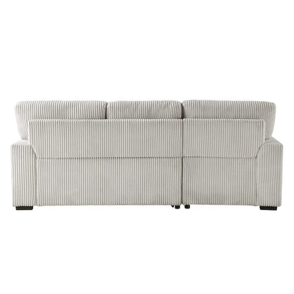 Homelegance  - Marsh 2-Piece Sectional W/ Pull-out Bed, Left Chaise and Hidden Storage in Gray - 9633MNBx2LC2R  view 11