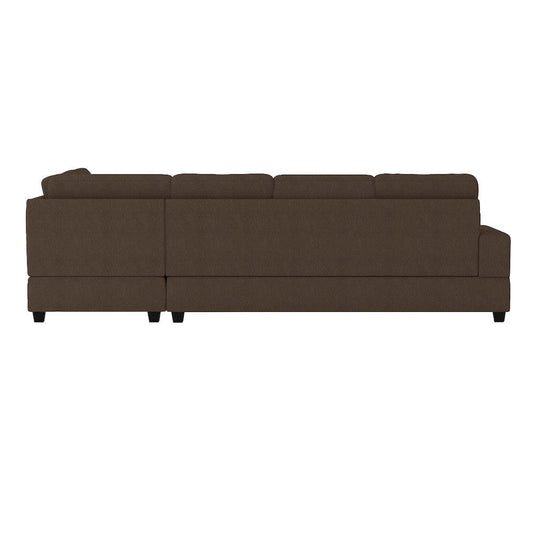 Homelegance  - Maston 2-Piece Reversible Sectional W/ Drop-Down Cup Holders in Chocolate - 9507CHCxSC  view 2