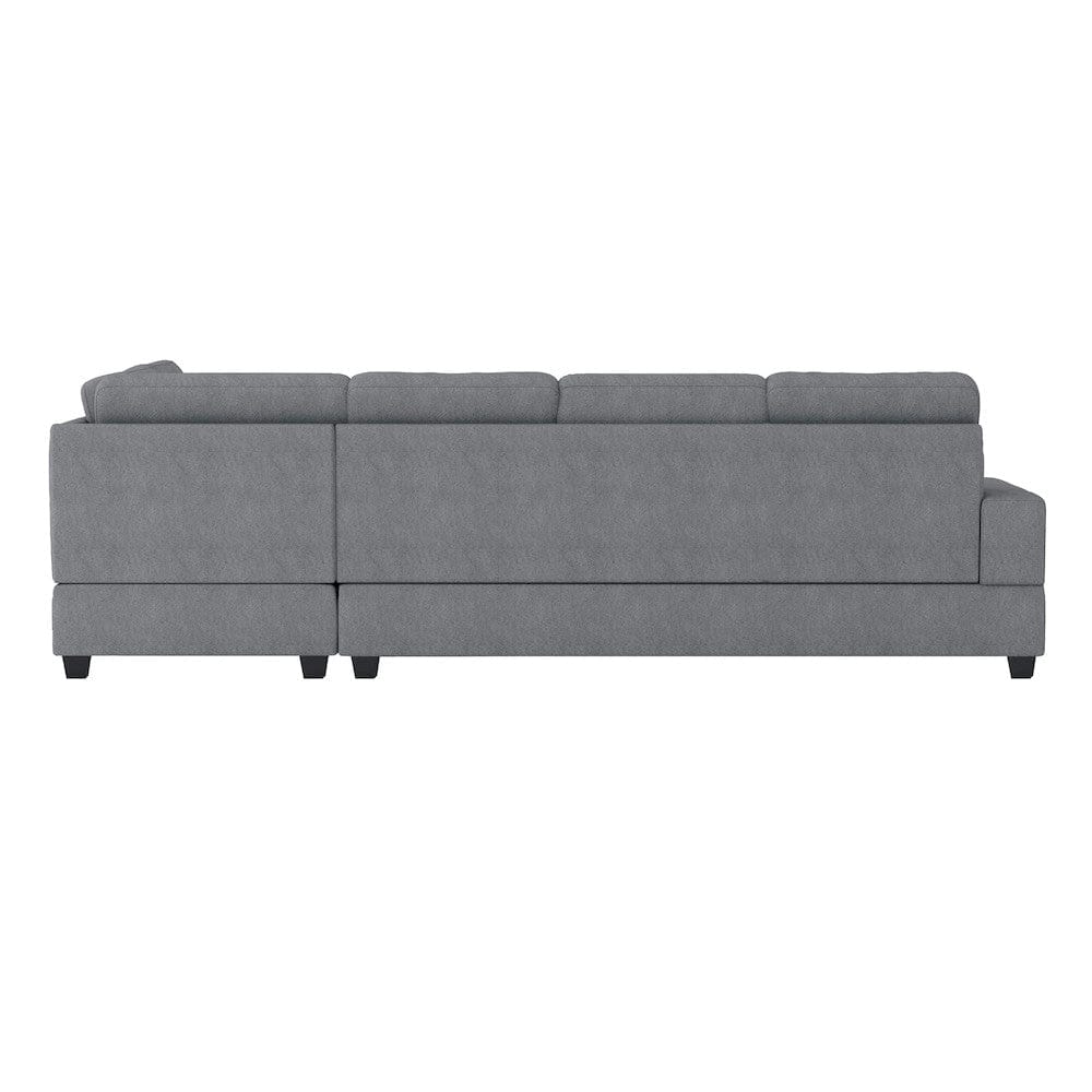 Homelegance  - Maston 2-Piece Reversible Sectional W/ Drop-Down Cup Holders in Dark gray - 9507DGYxSC  view 4
