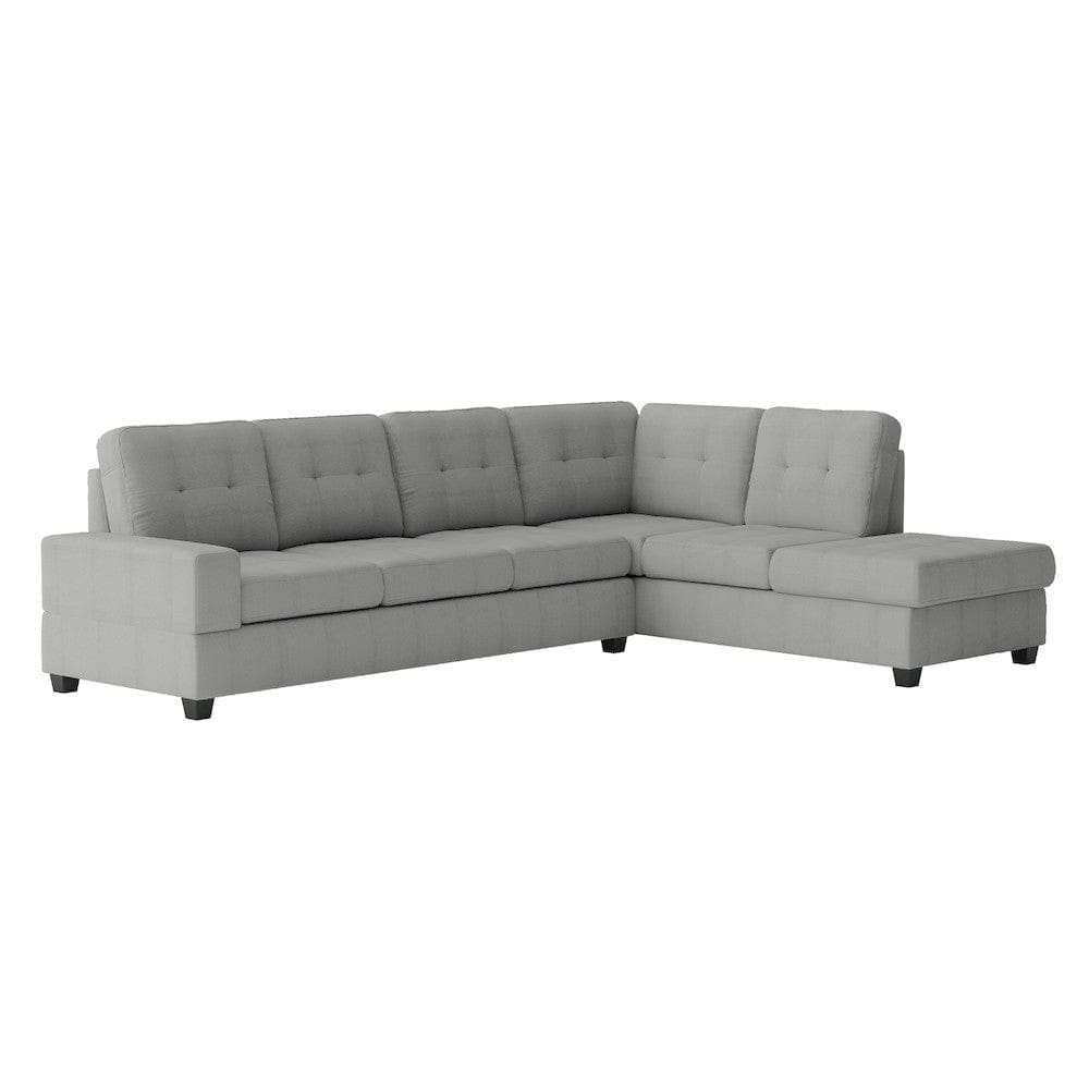 Homelegance  - Maston 2-Piece Reversible Sectional W/ Drop-Down Cup Holders in Gray - 9507GRYxSC  view 2