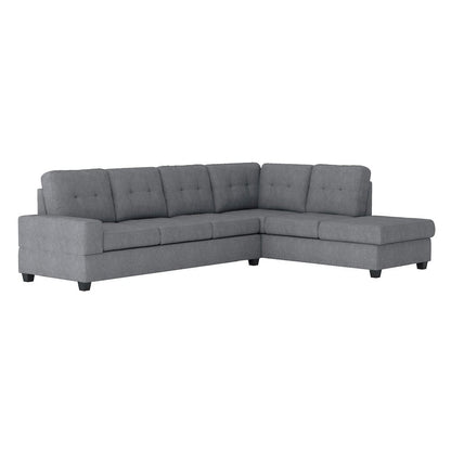 Homelegance  - Maston 3-Piece Reversible Sectional W/ Drop-Down Cup Holders and Storage Ottoman - 9507DGYx3OT  view 2