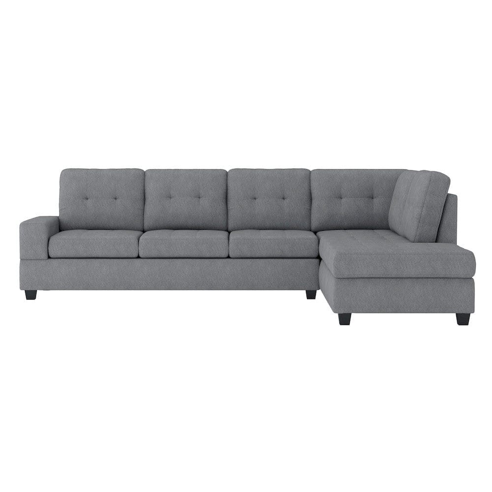 Homelegance  - Maston 3-Piece Reversible Sectional W/ Drop-Down Cup Holders and Storage Ottoman - 9507DGYx3OT  view 3