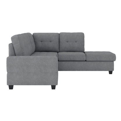 Homelegance  - Maston 3-Piece Reversible Sectional W/ Drop-Down Cup Holders and Storage Ottoman - 9507DGYx3OT  view 4