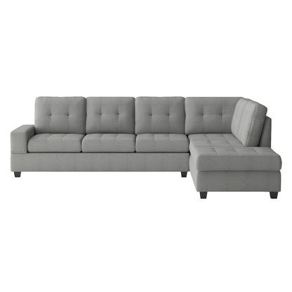 Homelegance  - Maston 3-Piece Reversible Sectional W/ Drop-Down Cup Holders and Storage Ottoman - 9507GRYx3OT  view 5