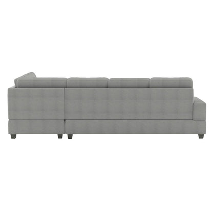 Homelegance  - Maston 3-Piece Reversible Sectional W/ Drop-Down Cup Holders and Storage Ottoman - 9507GRYx3OT  view 7
