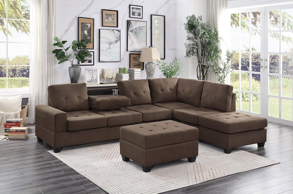 Homelegance  - Maston Storage Ottoman in Chocolate - 9507CHC-4  view 5