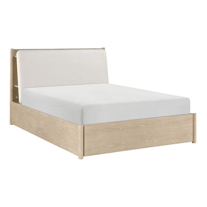 Homelegance  - Matteo Eastern King Platform Bed W/ Footboard Storage in Oyster - 1313NK-1EKx  view 1