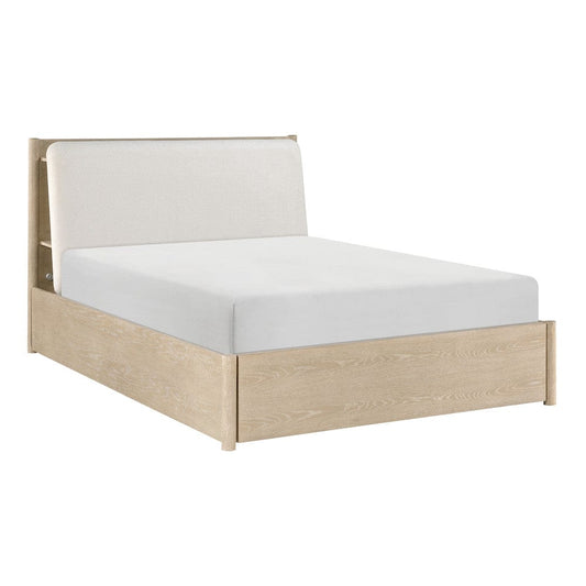 Homelegance  - Matteo Eastern King Platform Bed W/ Footboard Storage in Oyster - 1313NK-1EKx  view 1